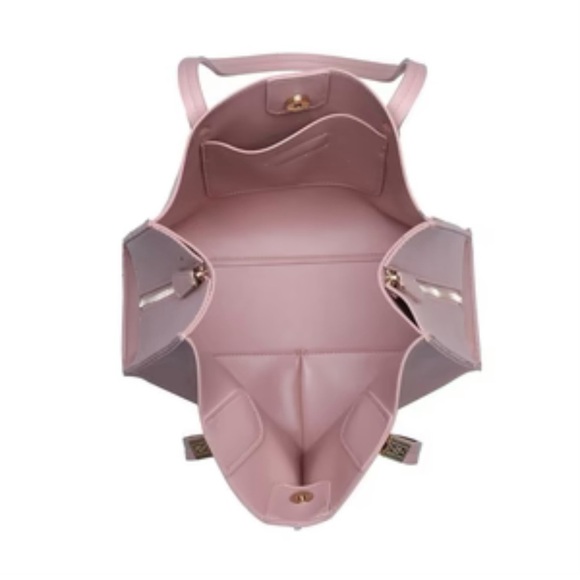 Urban Expressions Vegan Pink Handbag Totebag Barbiecore, Pastel, Rose, Spring - Picture 9 of 10